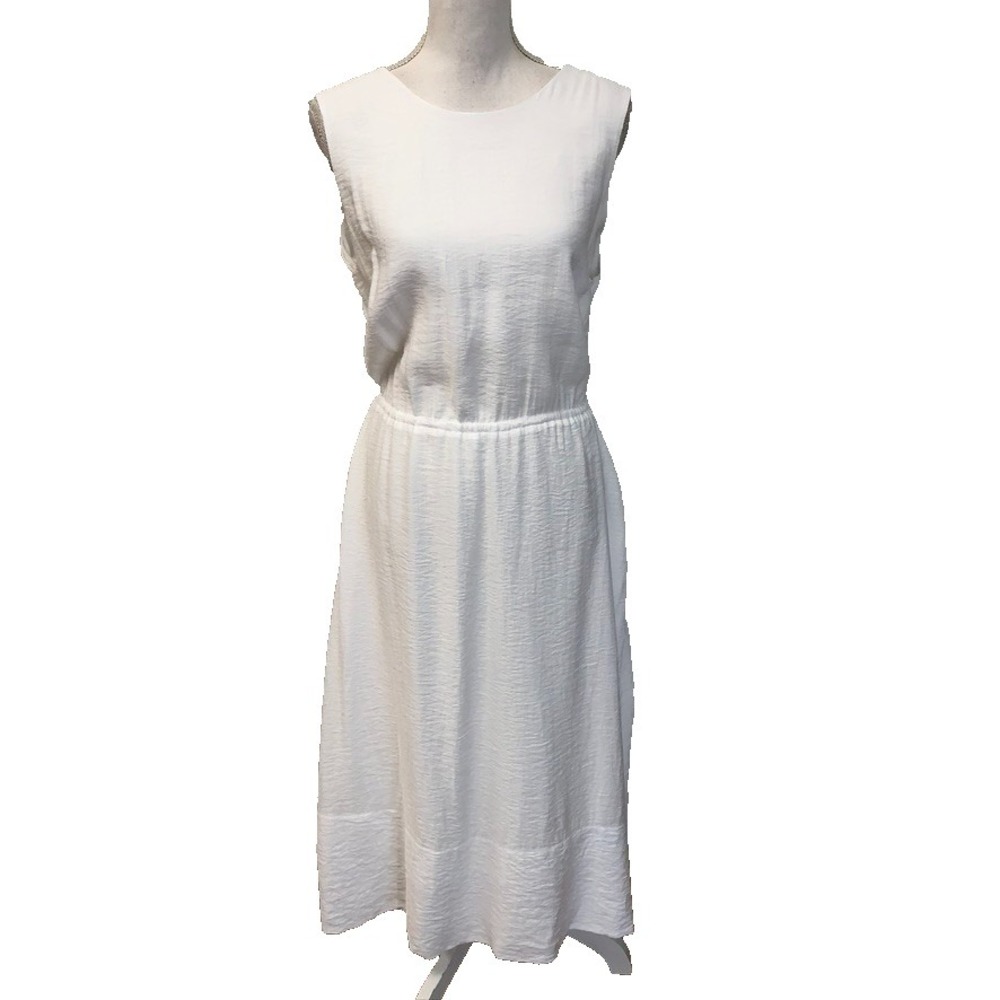 Vince Faux Wrap Dress Womens XL White Sleeveless Tie Waist‎ Beach Bridal Wedding